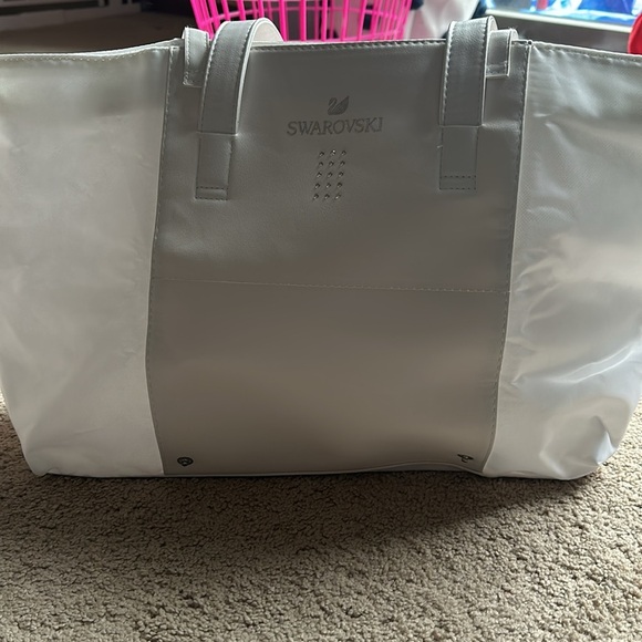 RARE Swarovski Crystal Sparkling WE Tote Bag - White - Picture 2 of 6